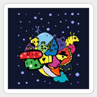 Doodle monsters Sticker